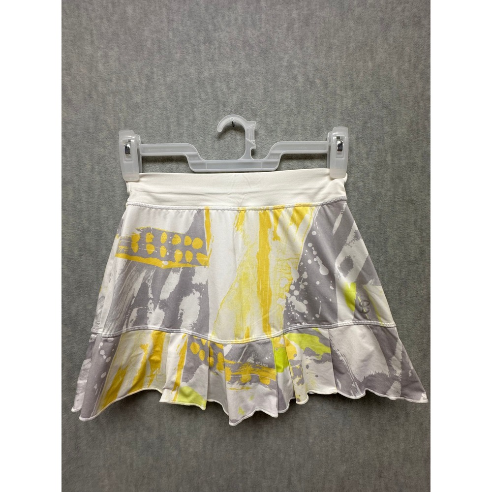 Sofibella Skort Womens‎ XS White Yellow Abstract Print Ruffle Athletic